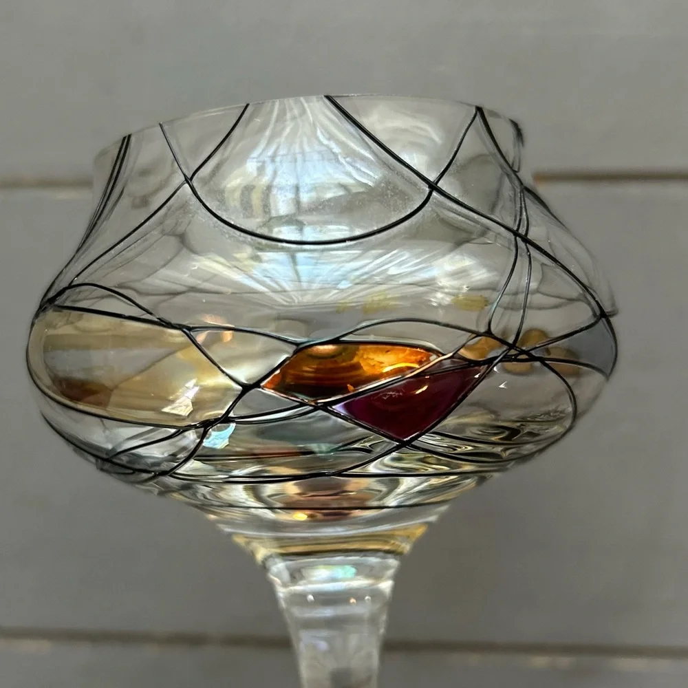 PartyLite Mosaic Calypso Stemmed Tealight Holder - Picture 8 of 13
